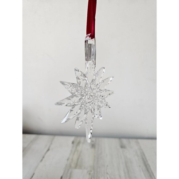 Waterford 2013 snowstar Crystal snowflake annual ornament Xmas tree unique - Picture 4 of 9